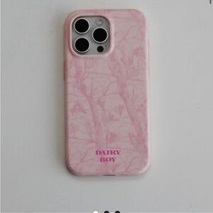 Pink Camo Dairy Boy iPhone Case